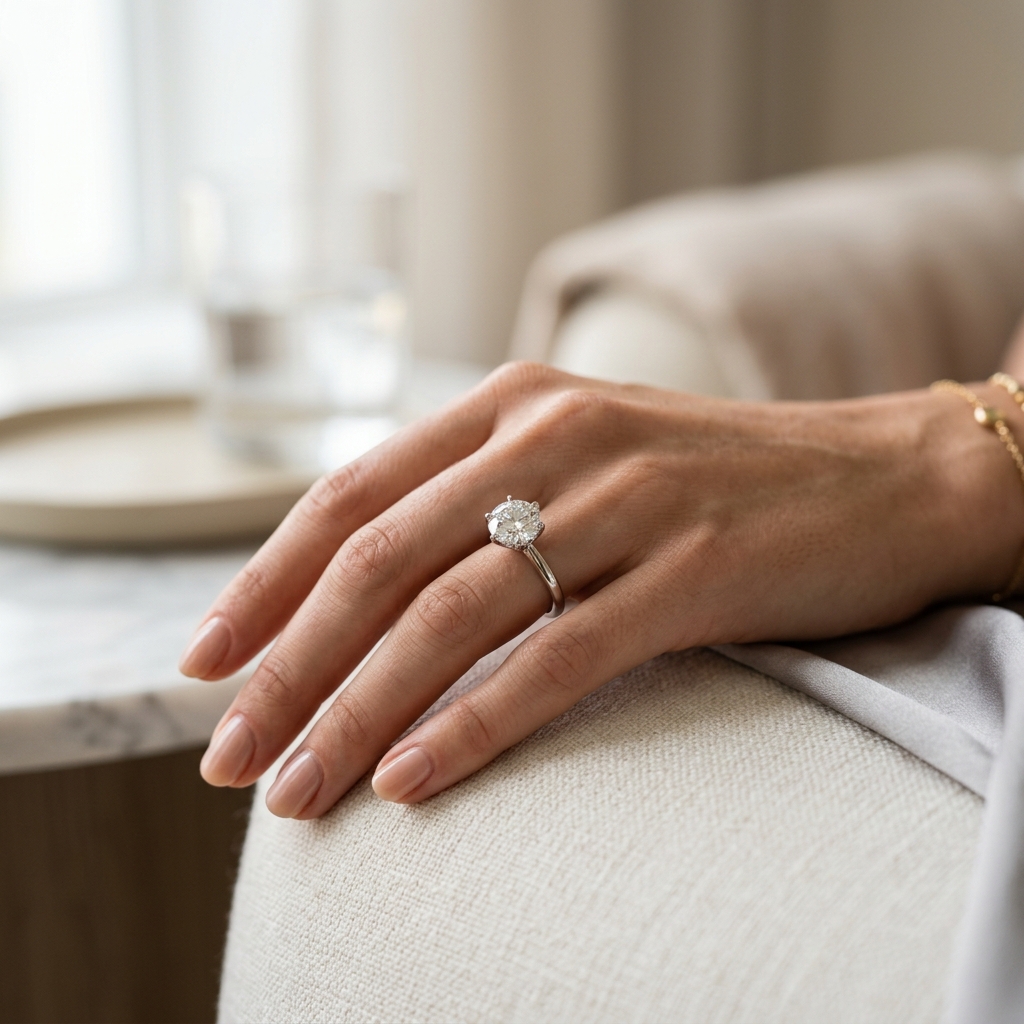 Alessa Diamond Solitaire Engagement Ring