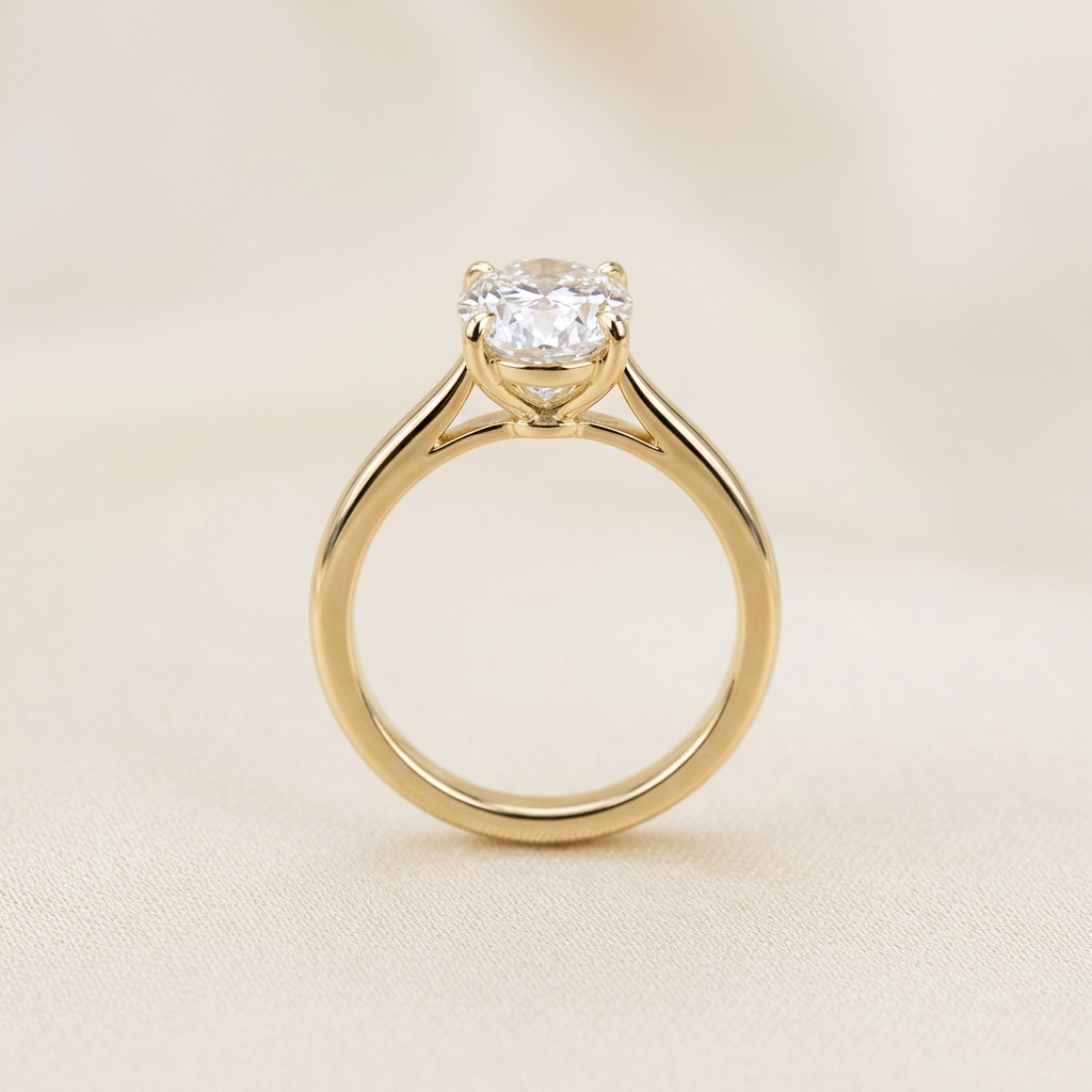 14K Yellow Gold Solitaire Engagement Ring