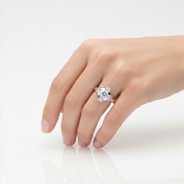 Sculptural Contemporary Engagement Ring