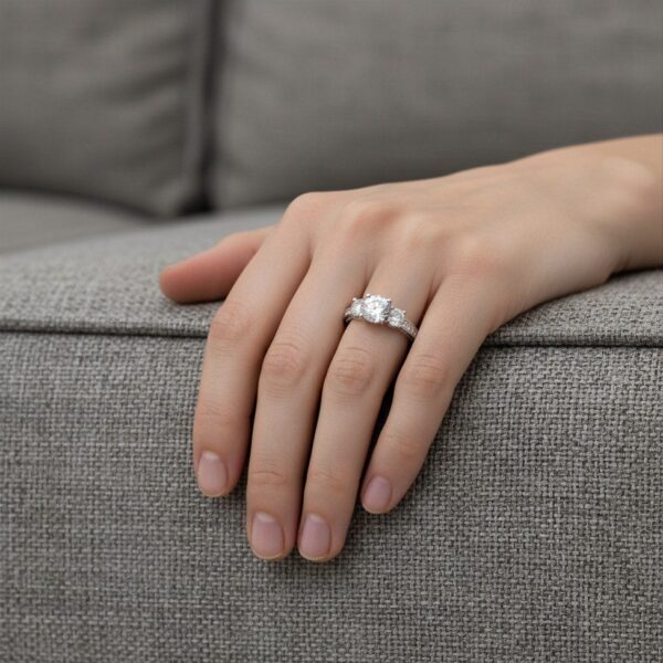 Classic Three Stone Engagement Ring